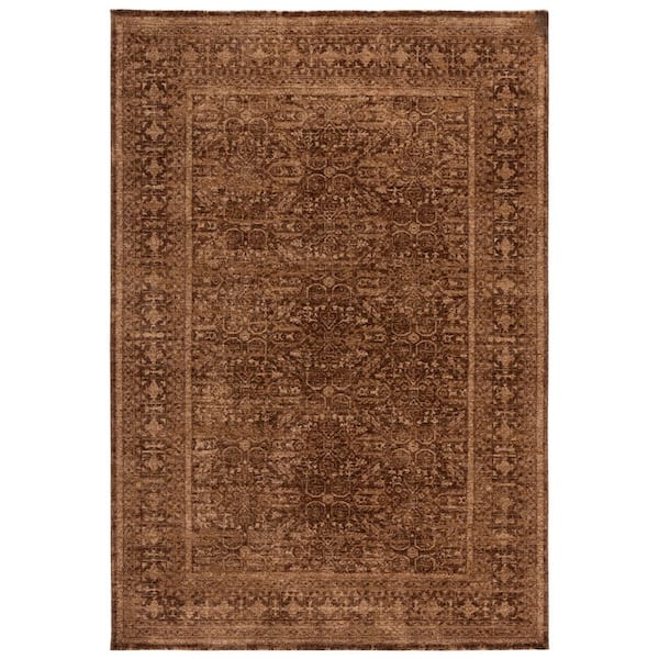Vintage Overdye 6 x 9 Brown Persian Area Rug