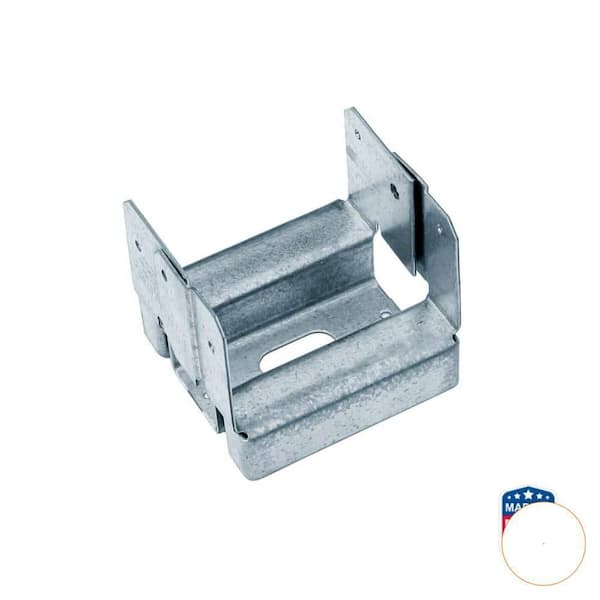 ABA ZMAX Galvanized Adjustable Standoff Post Base for 4x4 Nominal Lumber (2-Count)