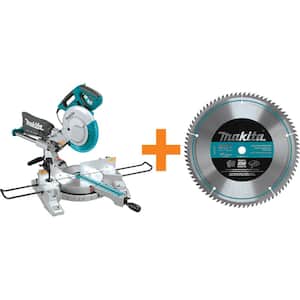10 in. Dual Slide Compound Miter Saw with 10 in. x 80T Micro-Polished Miter Saw Blade