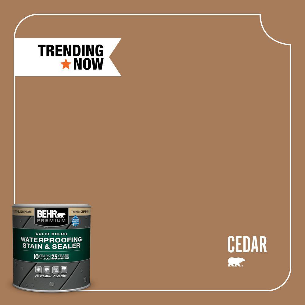 BEHR PREMIUM 8 oz. SC146 Cedar Solid Color Waterproofing Exterior