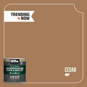 8 oz. #SC-146 Cedar Solid Color Waterproofing Exterior Wood Stain and Sealer Sample