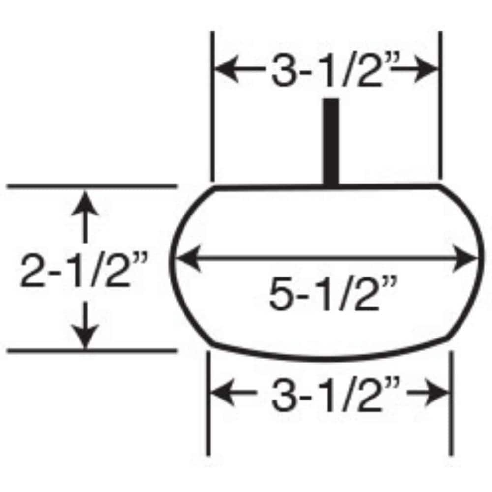 2-1/2 in x 5-1/2 in Unfinished Solid Hardwood Round Bun Foot