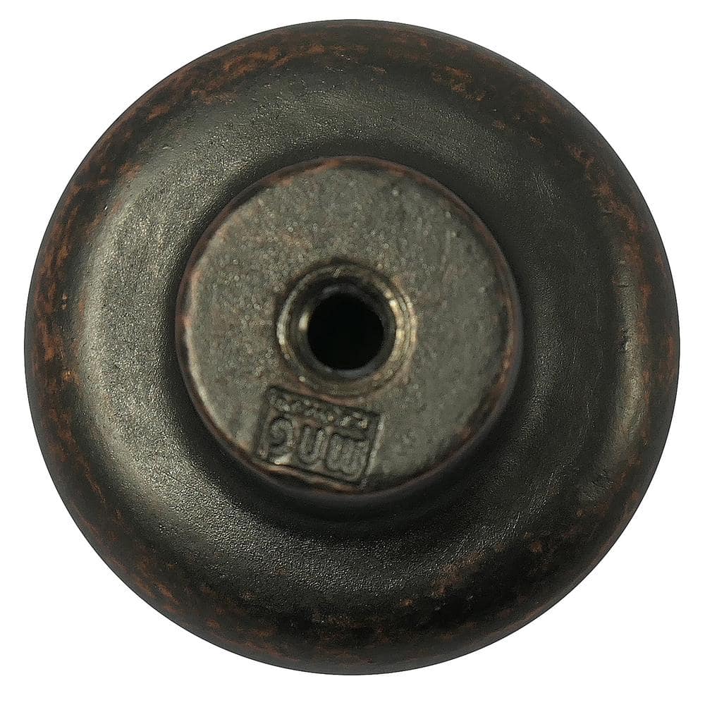 Round Copper and Bronze Oil Rubbed Knob with Mounting Hardware