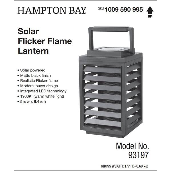 Hampton Bay Solar Powered Lanterns Solar LED Ground Lamp IP65
