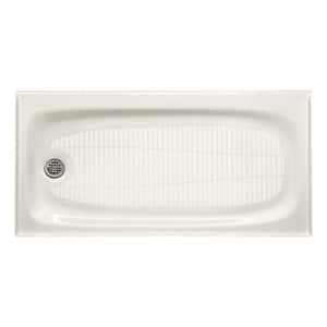 Salient 60 in. x 30 in. Base with Left-Hand Drain in Biscuit
