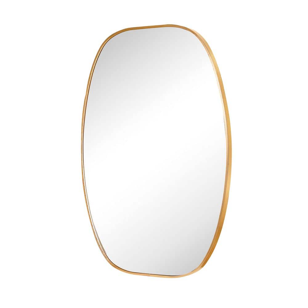 Gold 24 in. W x 36 in. H Modern Oval Aluminium Framed Mirror for Bathroom Vanity, Living Room, Bedroom Wall Decor price history on PriceWatchPro