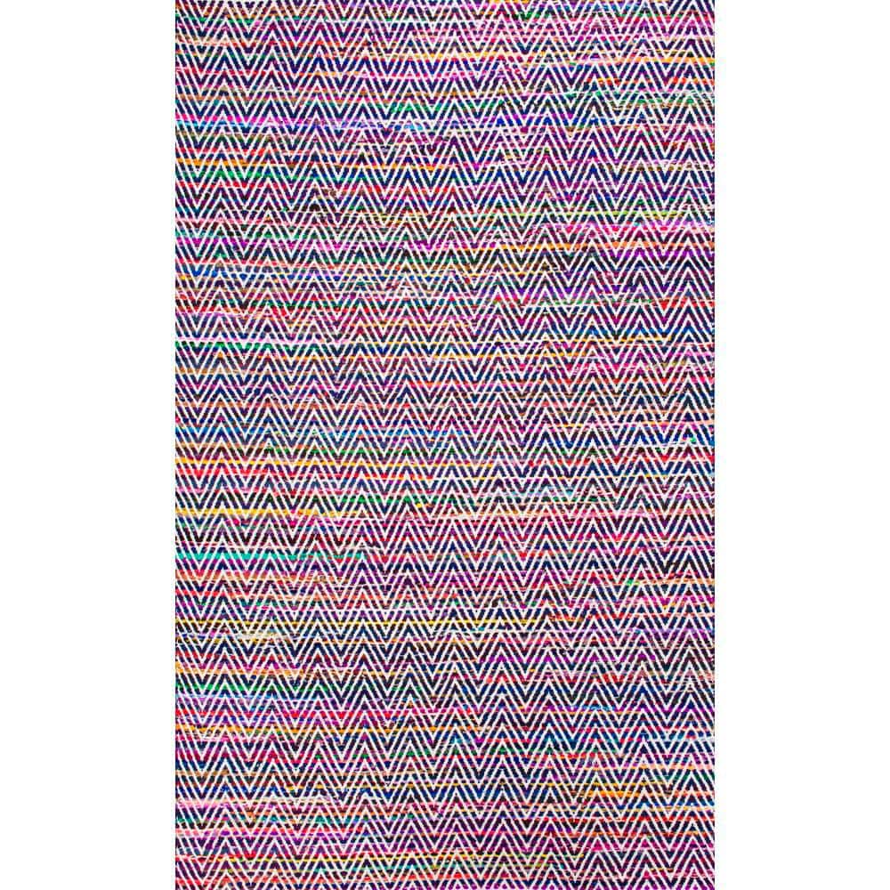 Indigo Hand Woven Cotton Blend 3' x 5' Area Rug