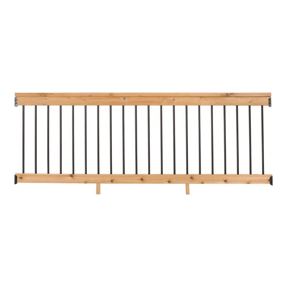 ProWood 33 in. x 93 in. Western Red Cedar Wood Deck Horizontal Railing ...