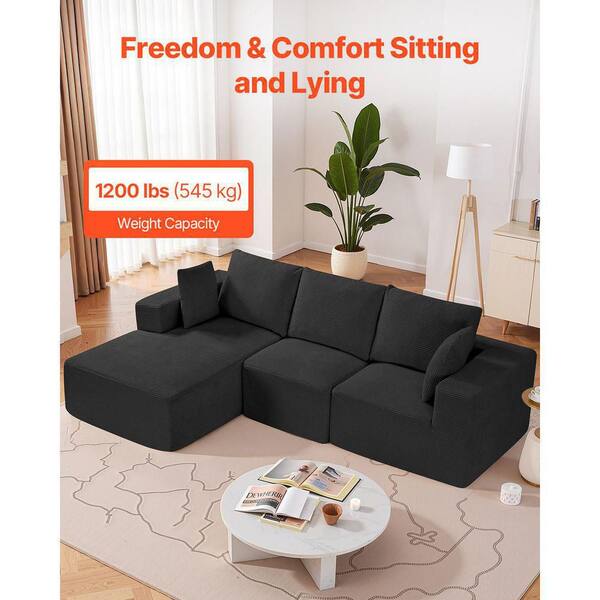 SKYSHALO Modular Sectional Sofa, L Shaped Modular Sofa with Chaise