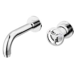 Trinsic Wheel 1-Handle Wall Mount Bathroom Sink Faucet Trim Kit in Chrome (Valve Not Included)