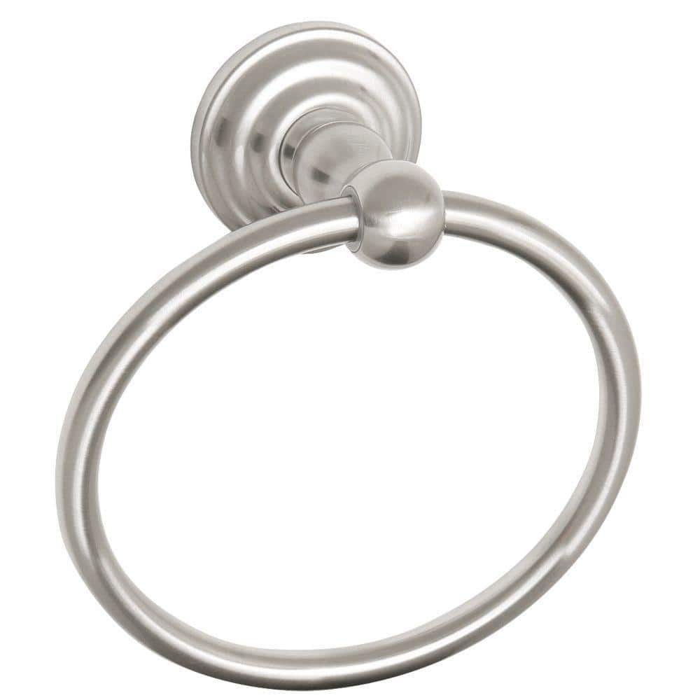 Satin Nickel Wall Mounted Towel Ring with Brass and Zinc