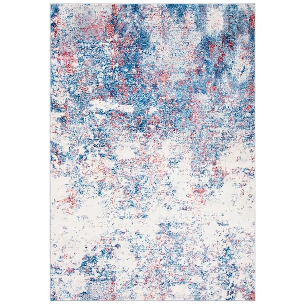 SAFAVIEH Brentwood Navy/Red 5 ft. x 8 ft. Abstract Area Rug