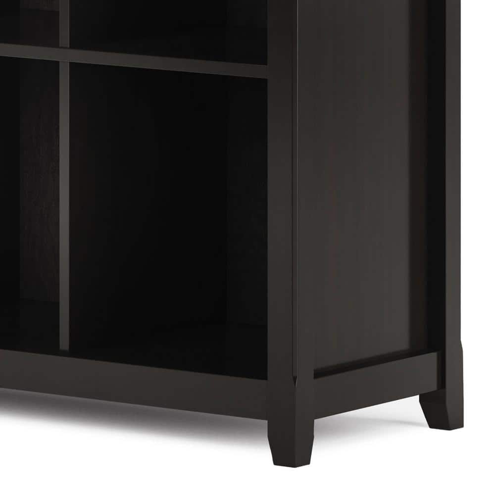 Hickory Brown 57" Solid Wood 12-Cube Storage Bookcase