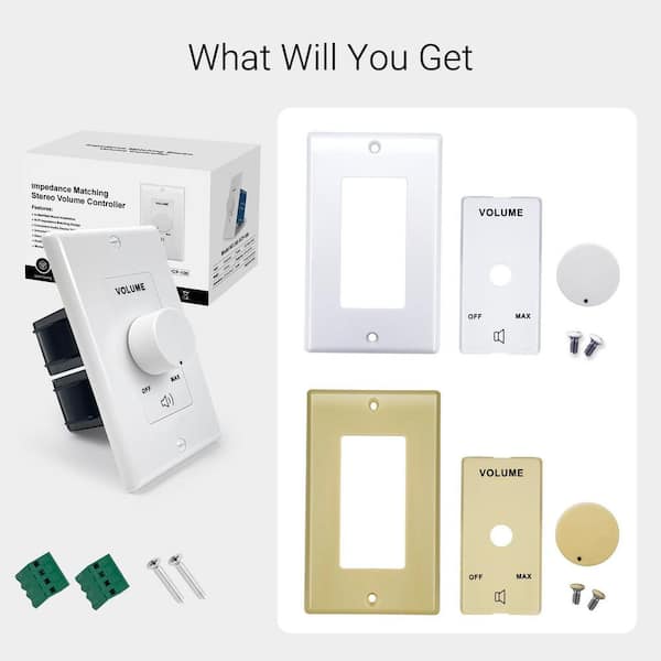 Yichuhaoxi 100W Volume Control Knob in Wall Volume