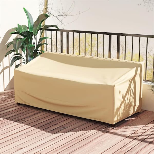 Patio 77 in. x 43 in. 3-Seater Outdoor Deep Couch Sofa Cover Waterproof Handle Air Vent