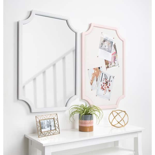 Medium Irregular White Contemporary Mirror (36 in. H x 24 in. W)