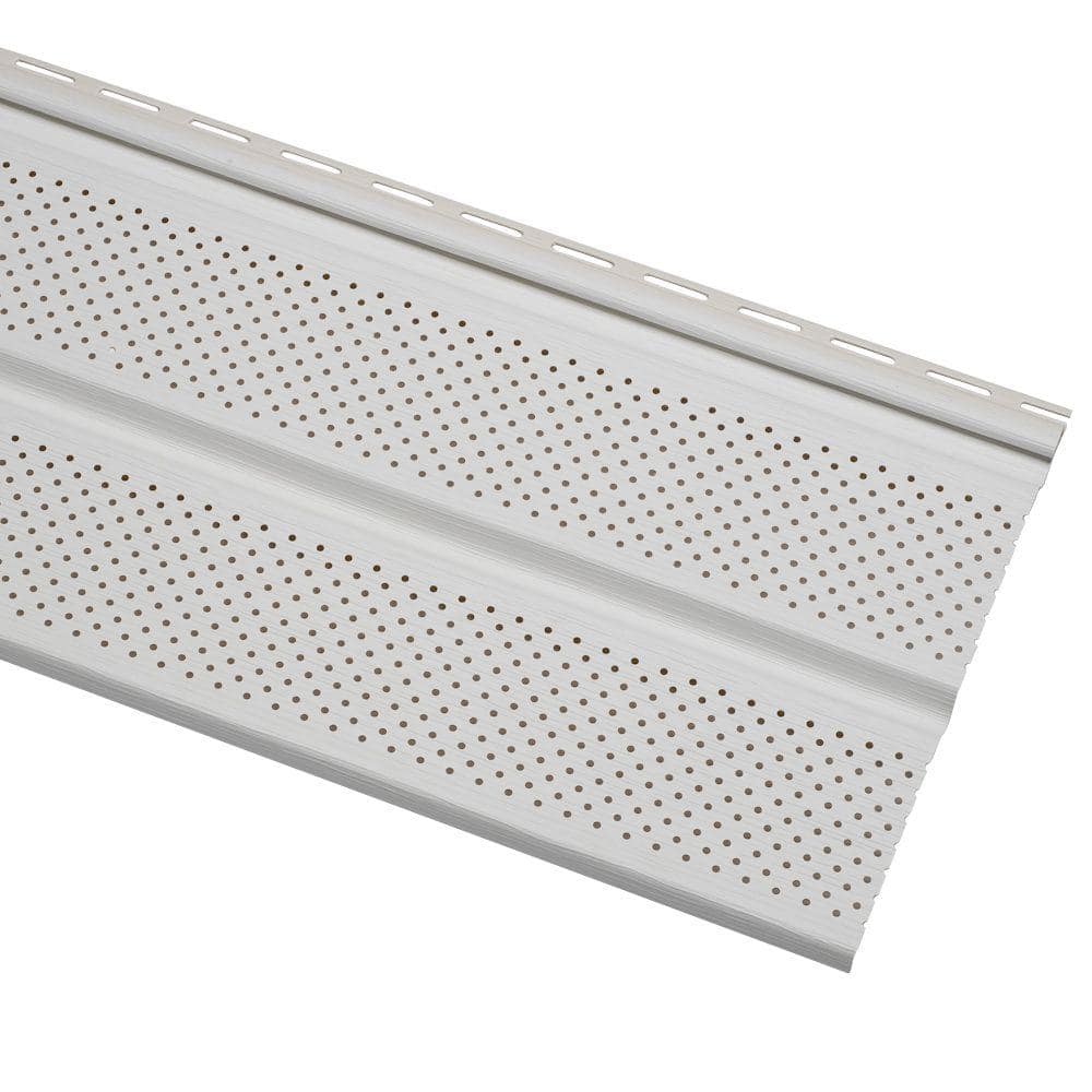 Ply Gem 11.25 in. x 0.5 in. Rectangular White Weather Resistant Vinyl Soffit  Vent EVSD5V04H - The Home Depot