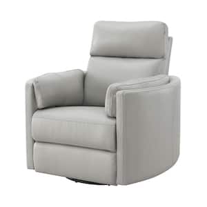Sagen Gray Leather Aire Faux Leather Standard Recliner