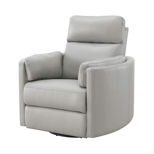 Sagen Gray Leather Aire Faux Leather Standard Recliner
