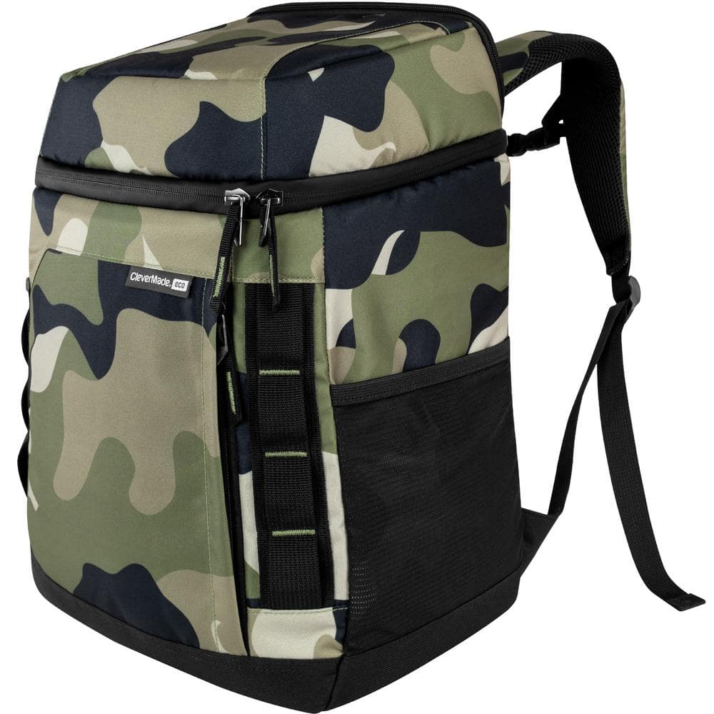 Turnkey Solutions Rvca Men's Voyage Skate Backpack CleverMade Pacifica 15  Backpack Cooler, Camo PCBAC-7497-7763