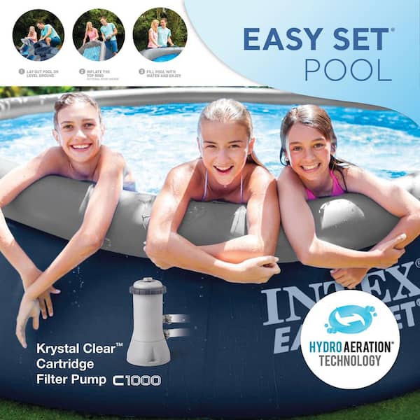 Easy Set 15 ft. Round 42 in. Deep Inflatable Pool Set