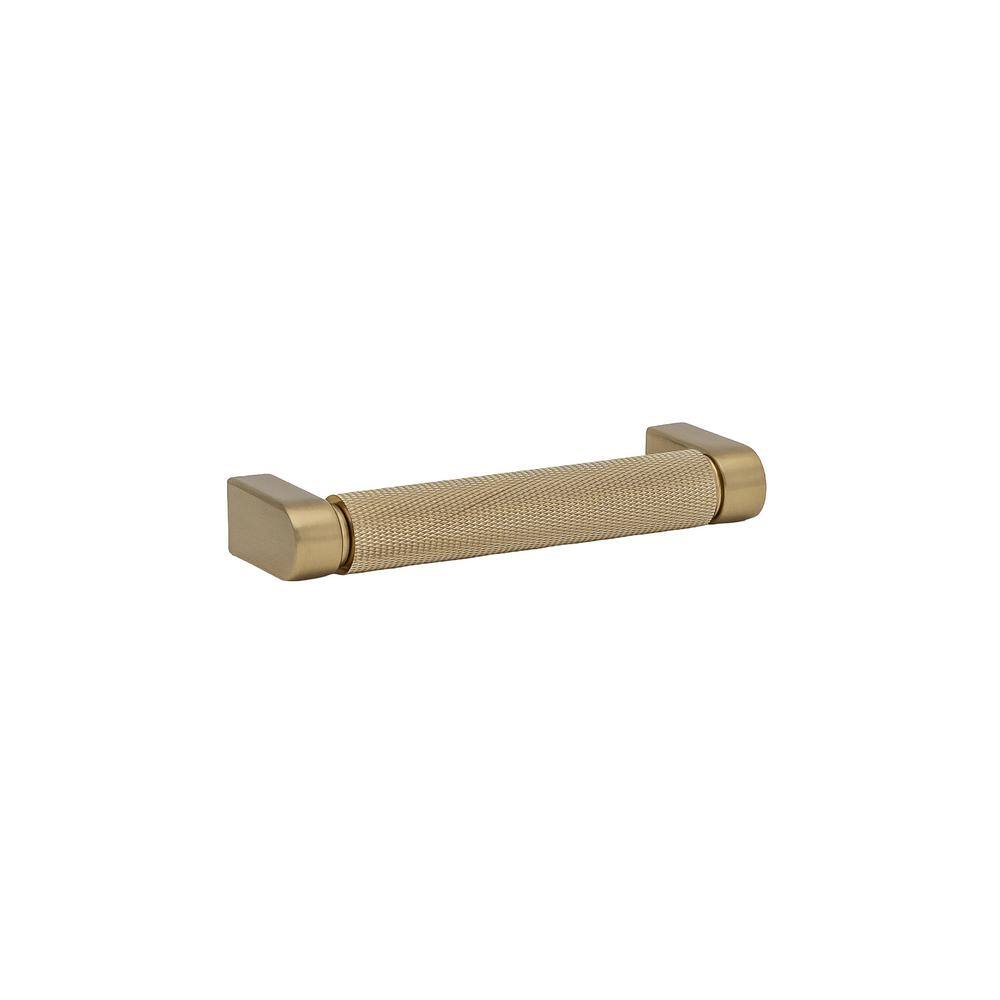 Kent Knurled Satin Brass Cylindrical Bar Handle Pull