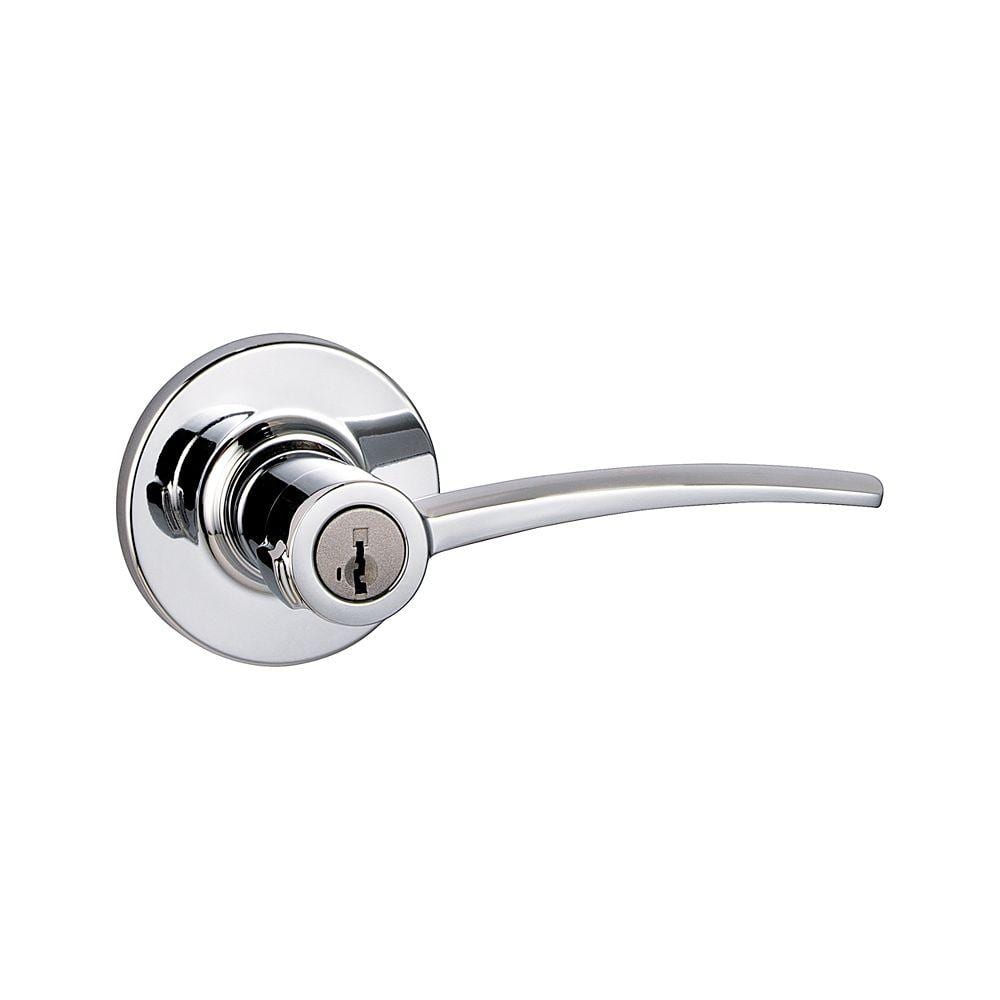Kwikset Katara Polished Chrome Entry Door Handle Featuring