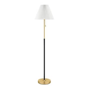 CAL Lighting 59. 25 in. H Antique Brass Metal Floor Lamp with Glass Shade  BO-2668FL-BAB - The Home Depot