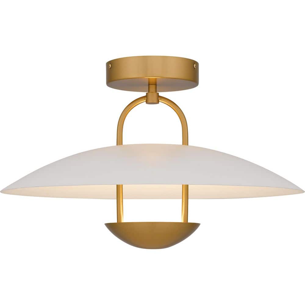 Quoizel Bingham 18 in. Brushed Gold LED Semi-Flush Mount