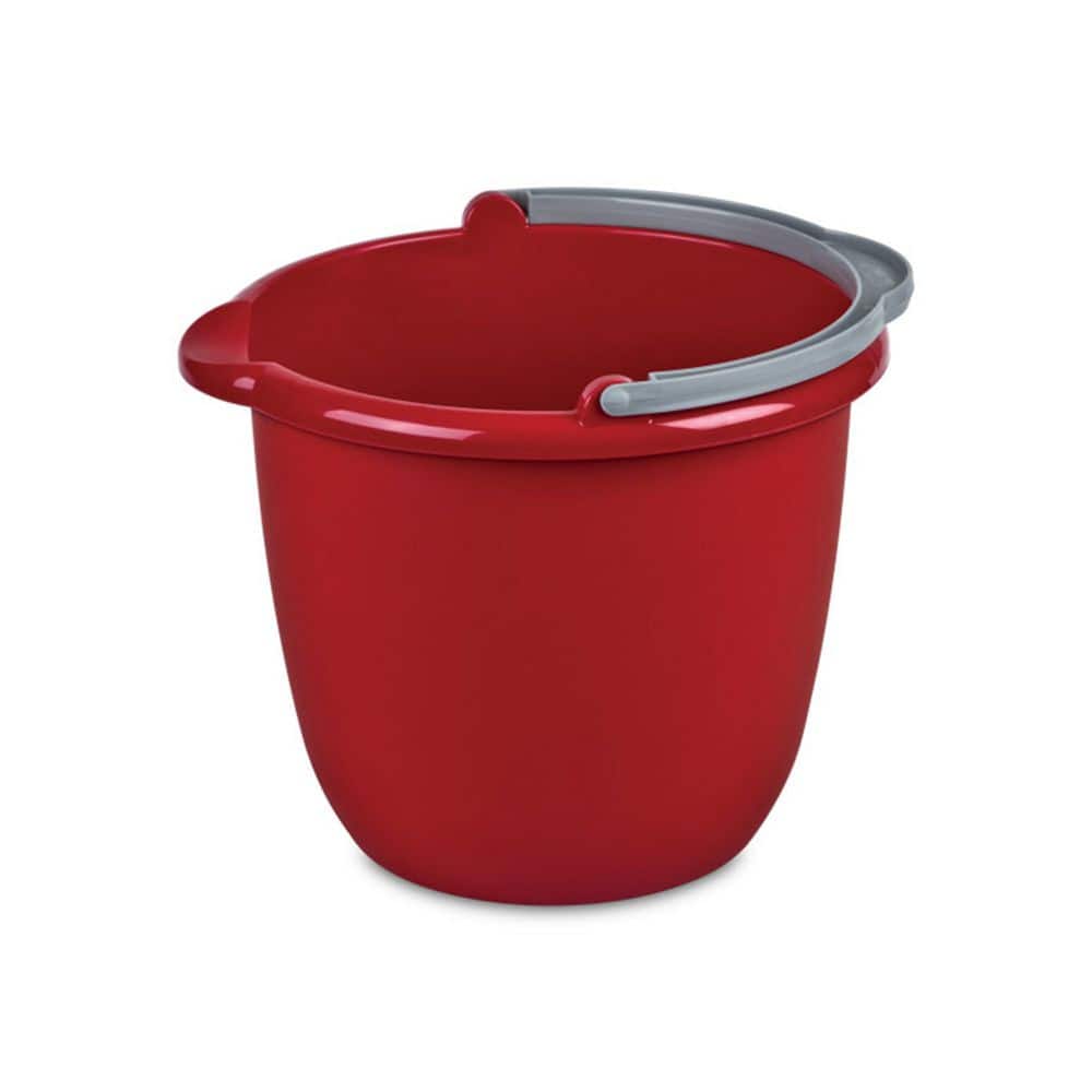 3 gal. Bucket Capacity Large 10 qt. Easy Pour Spout Pails/Buckets/Tubs with Comfy Grip Handle Red (12-Pack) price history on PriceWatchPro