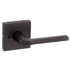 Lisbon Square Venetian Bronze Privacy Bed/Bath Door Handle with Lock