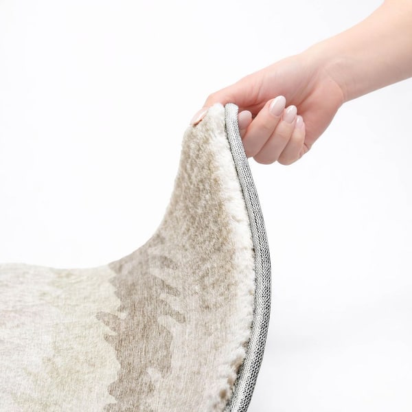 Dream Shag Premium Machine Washable Abstract ADS736 Ivory 8 ft. x 10 ft. Area Rug