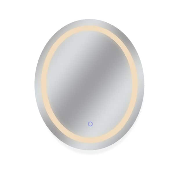 Dyconn 30 in. W x 36 in. H Frameless Oval LED Light Bathroom Vanity Mirror