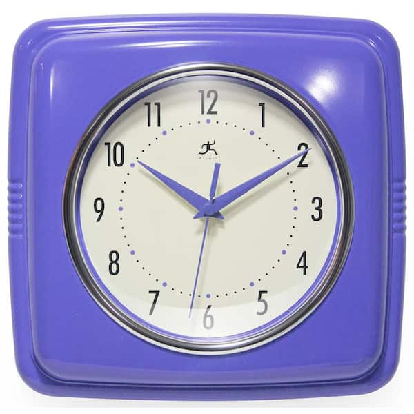 Infinity Instruments Square Retro Veri Peri Wall Clock