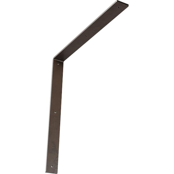 Ekena Millwork 20 in. x 2 in. x 20 in. Steel Hammered Brown Hamilton Bracket