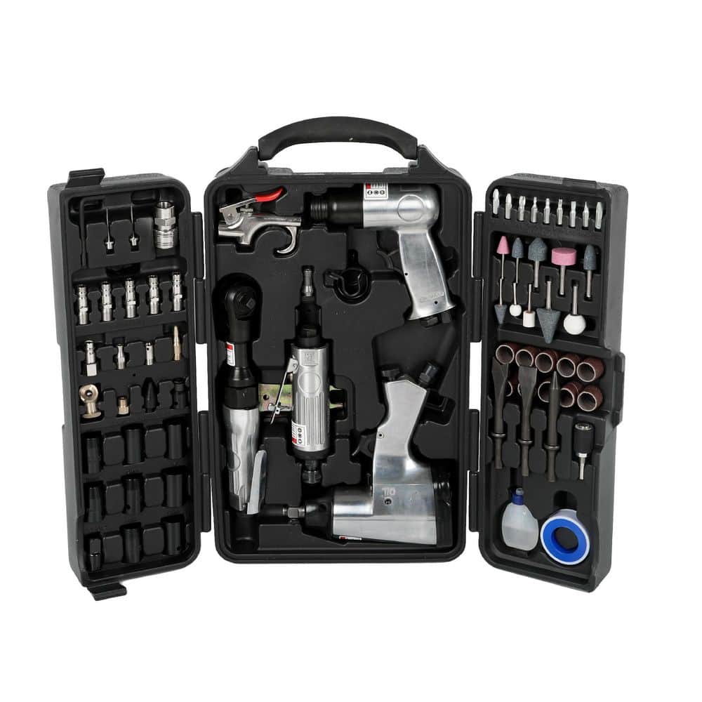 71-Piece Air Tool and Accessories Kit, Impact Wrench, Air Ratchet, Die Grinder, Aire Hammer, Hose Fittings, Storage Case price history on PriceWatchPro