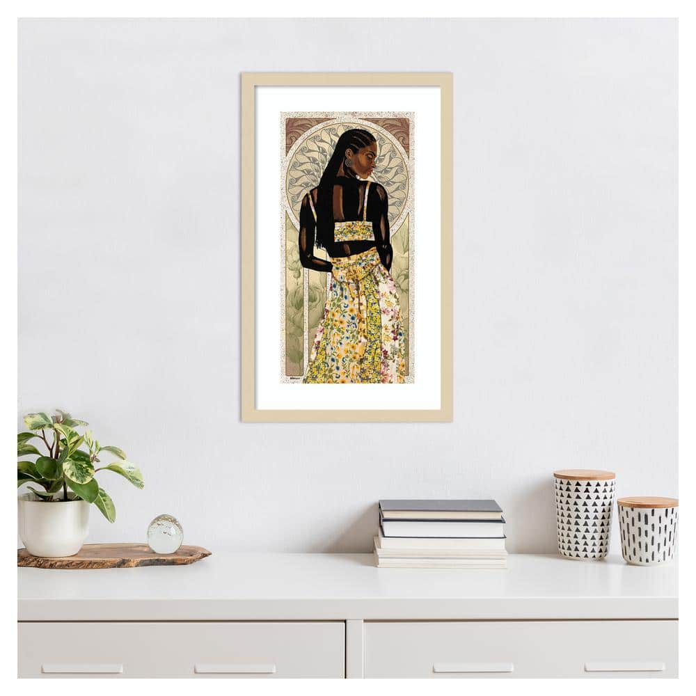 Natural Beauty in Gold II Framed Giclee Print with Svelte Natural Frame