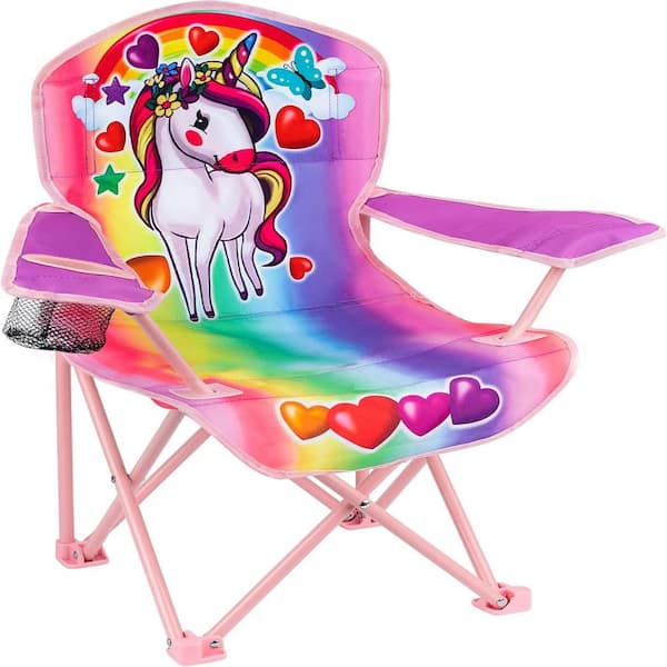 Foldable high chair with carry bag and mesh cup holder for children aged 2 to 5 years.