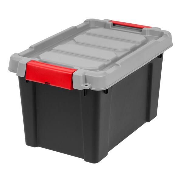 IRIS 5 Gal. Store-It-All Storage Bin in Black