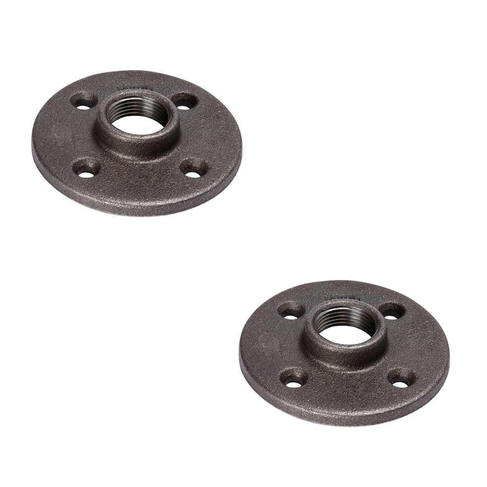 3/4 in. Black Malleable Iron Floor Flange Fitting (2-Pack) price history on PriceWatchPro