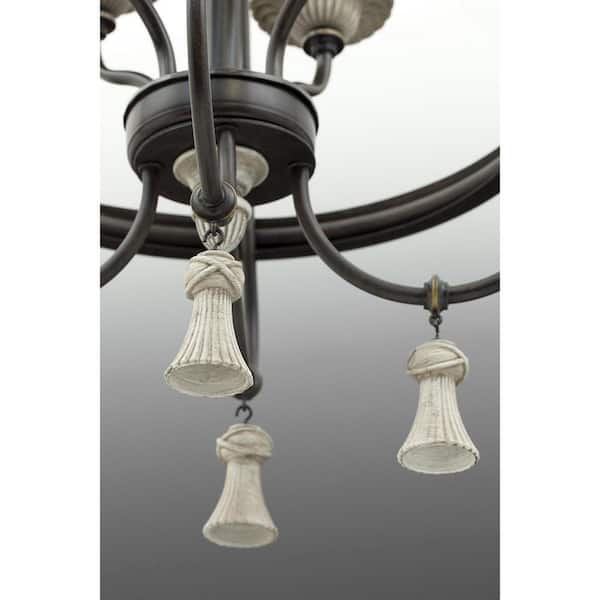 Progress Lighting Bergamo 5-Light Bronze Rustic Chandelier