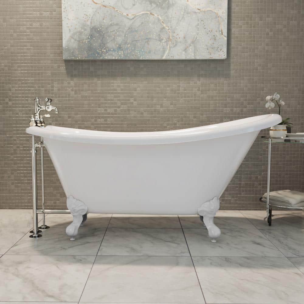 Atlantic 61 in. x 28 in. Acrylic Clawfoot Bathtub in White price history on PriceWatchPro