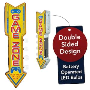 American Art Decor Vintage Game Room Off the Wall LED Iron Metal
