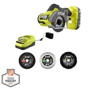 ONE+ HP 18V Brushless Compact Cut-Off Tool Kit w/1.5 Ah Battery, 18V Charger & Extra 3 in. Cut-Off Wheels (3-Pack)
