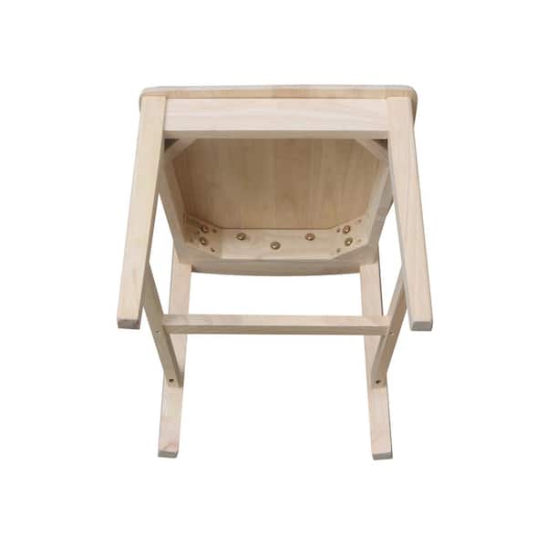 International Concepts Unfinished Wood Fan Back Dining Chair