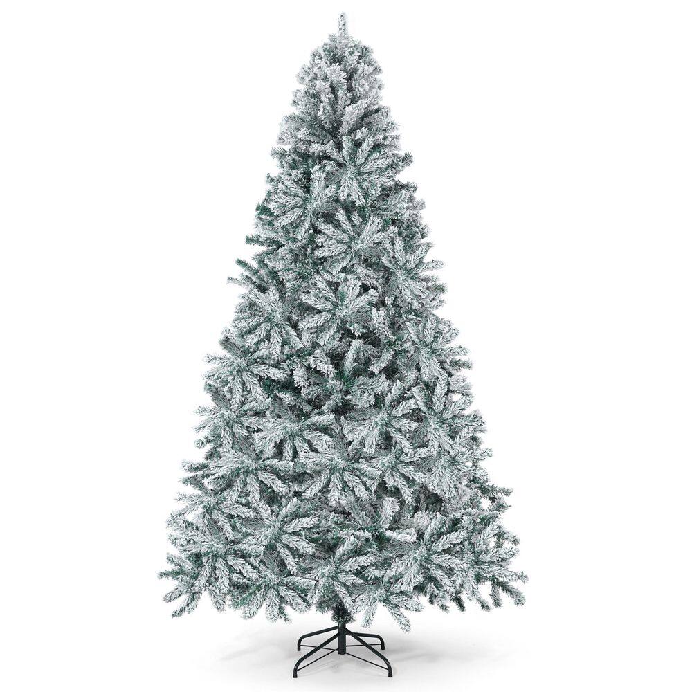 7.5 ft. Unlit Snow Flocked Pre-Hinged Spruce Artificial Christmas Tree with 1,346-Branch Tips and Metal Stand price history on PriceWatchPro