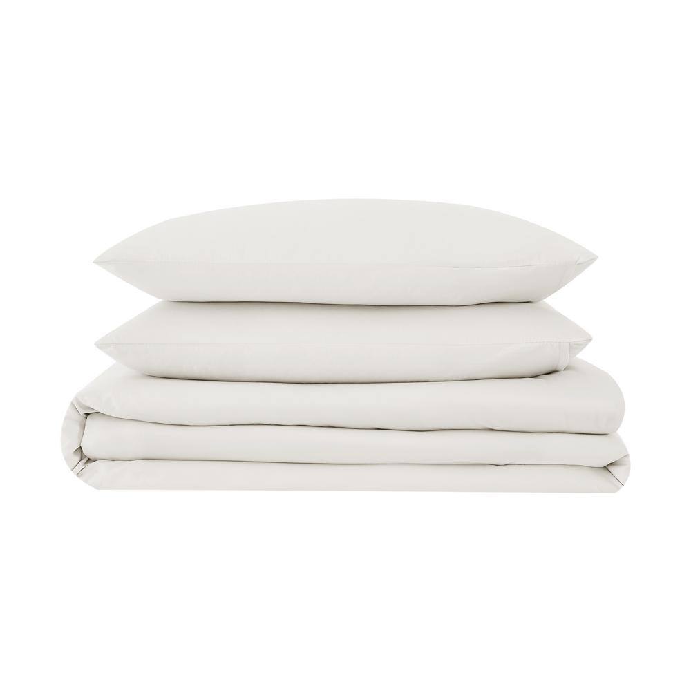 Seashell Ivory King Duvet Cover Set with Microfiber Polyester