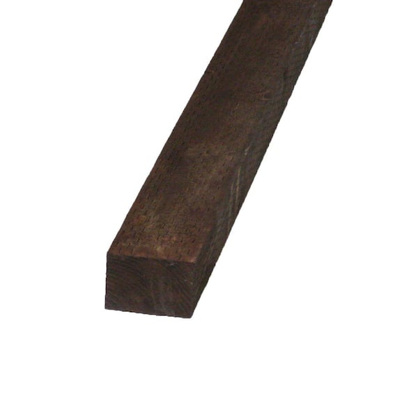 Unbranded Pressure-Treated Timber DF Brown Stain (Common: 4 in. x 4 in. x 10 ft.; Actual: 3.56 in. x 3.56 in. x 120 in.)
