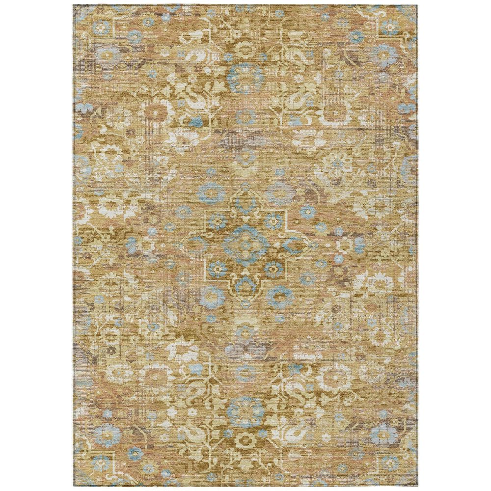 Chantille Machine Washable Indoor/Outdoor Abstract ACN2782 Gold 9 ft. x 12 ft. Area Rug price history on PriceWatchPro