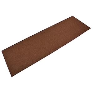 Solid Brown Color 96 in. x 31.5" Indoor Matching Runner Stair Tread Cover Slip Resistant Backing Set of 1